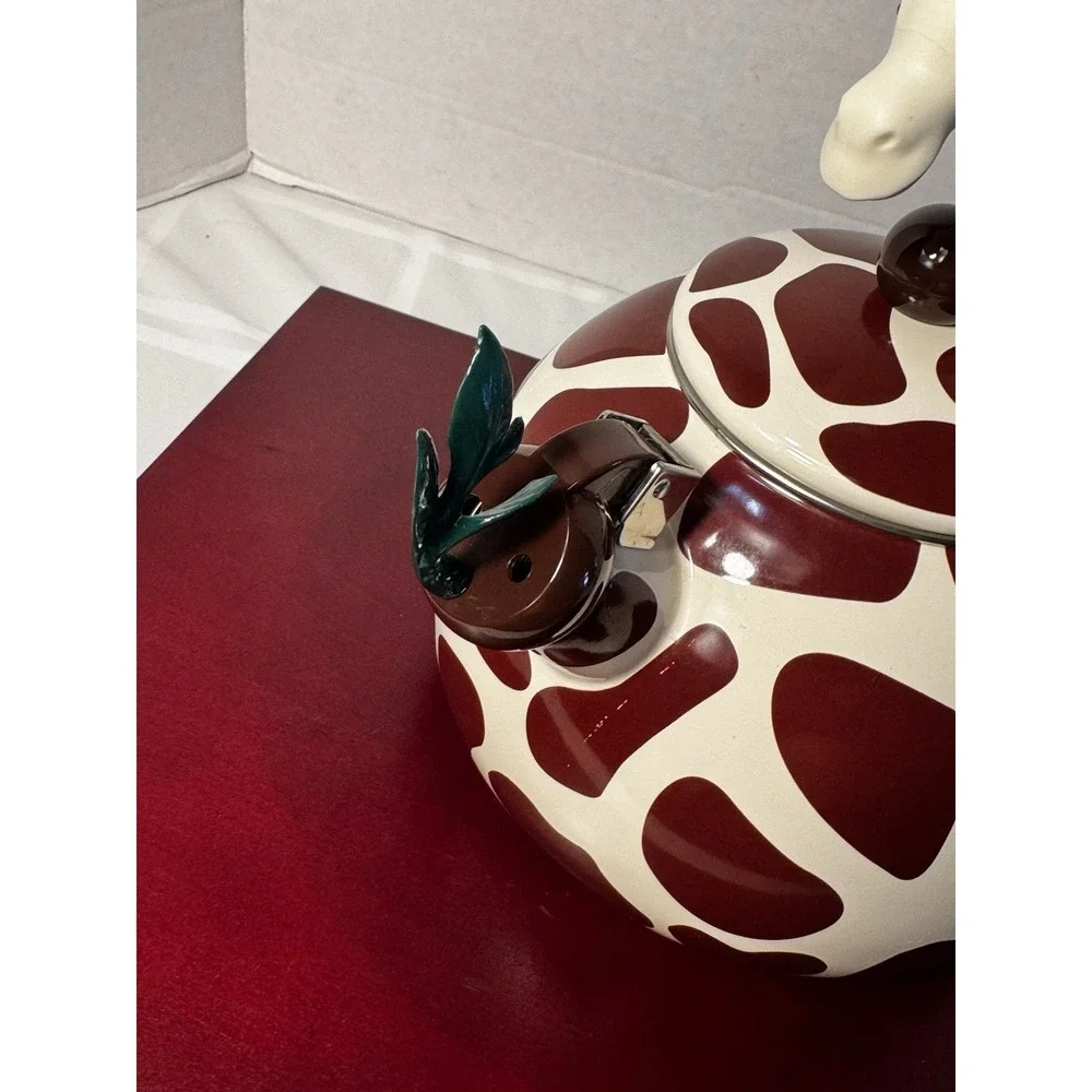 Supreme Housewares Giraffe Whistling  Enamel On Steel Teapot Tea Kettle